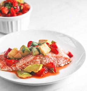 Salmon with Strawberry Salsa