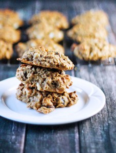Pumpkin Oatmeal Cookies with Cranberries and White Chocolate Chips