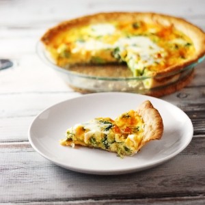 Broccoli and Cheddar Quiche