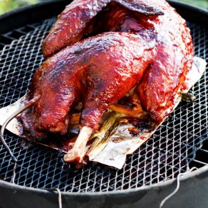 Smoked Cherry and Apple Wood Barbecued Turkey