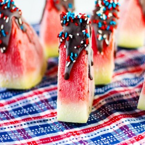 Chocolate Covered Frozen Watermelon