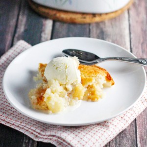 Easy White Peach Cobbler